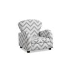 Monarch Juvenile Accent Chair in Grey Chevron