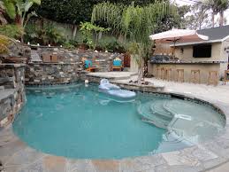 To create outdoor patio bar with seating, go with a countertop option above 45 inches. Pool Spa And Outdoor Bar Gemini 2 Landscape Construction