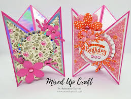 Learn to make 5 different fun fold fancy cards that look complicated, but are really very easy and make amazing cards!! Tricorn Style Fold Card Fancy Fold Card Tutorials Joy Fold Card Cards Handmade
