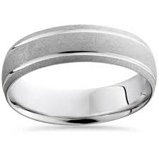 Mens 10k White Gold Comfort Sandblast Finish Wedding Band Comfort Fit Wedding Ring Wedding Ring Bands Size 10 Rings
