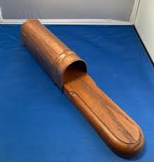 Vintage Rex Morton Hand Hammered Copper and Wood Match Stick Holder