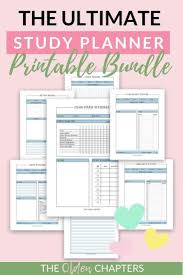 The Ultimate Study Printable Planner In 2020 Student Planner Printable Study Planner Study Planner Printable