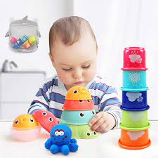 See low price in cart. Buy Morababy Baby Bath Stacking Toys With Organizer Bag 8 Stacking Cup Toys 4 Stack Up Squirts Animal Balls And 1 Floating Blue Octopus Bath Time Fun Splash Toys Gifts For Toddler