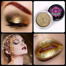 Goldilux is back in stock! Brilliant, highly-reflective metallic gold  eyeshadow with breathtaking shine. The brightest gold you've ever seen! Get  yours at www.sugarpillshop.com. MUA credits: Cheerio, diannaqmakeup, Anna  Aaron.