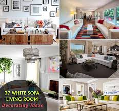 Elegant white sofa living room decorating ideas. 37 Elegant White Sofa Living Room Decorating Ideas Homeoholic