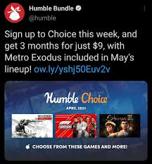 I've purchased probably 30 bundles from humble bundle. Metro Exodus In Next Month S Humble Choice Humblebundles