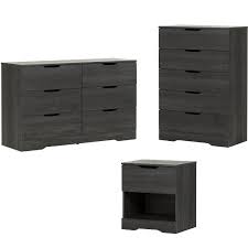 Search for dresser and nightstand set. 5 Drawer Dresser 6 Drawer Double Dresser And Nightstand Set In Gray Oak 1979070 Pkg