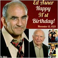 Happy Birthday to Edward Asner (1929-2021). Mr. Asner has won more Emmy  Awards than any other male performer--seven--and five of them were for  playing Lou Grant both