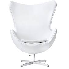 This chair features a tilt lock mechanism that offers a comfortable rocking/reclining motion. Arne Jacobsen Style Egg Chair White Leather Egg Chair Furniture Clearance Desk Chair Comfy