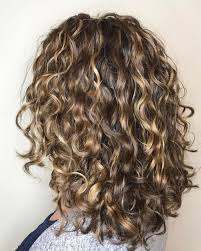 Curly Brown Hair With Dark Blonde Highlights Natural Curls Hairstyles Curly Hair Styles Naturally Highlights Curly Hair
