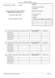 Calendar, programe, metodologie, modele subiecte rezultatele definitive evaluare nationala 2021 se vor afisa pe data de 4 iulie 2021. Subiecte Limba Romana Simulare Evaluare Nationala Clasa 8 2021