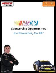 Salaries for new drivers are typically six figures with only a handful of drivers earning more than $4 million in base salary. Nascar Sponsorship Package