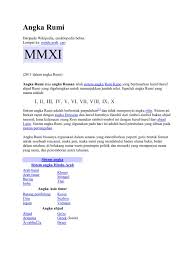 I, v, x, l, c, d, m, di mana: Angka Rom