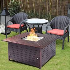Giantex Fire Pit Table Aluminum Frame Outdoor Propane Gas Table Stove Furniture With Cover Fire Pit Furniture Fire Pit Table Propane Fire Pit Table