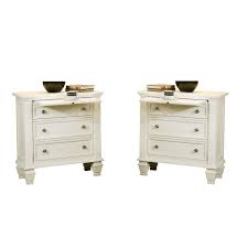 Designed by blake tovin, the mason nightstand is a crate and barrel exclusive. Set Of 2 White Night Stand With Pull Out Shelf Walmart Com Walmart Com