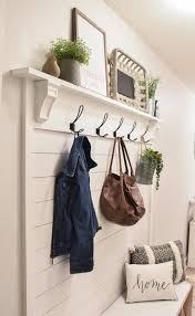 Hall tree with storage bench. Diy Shiplap Hall Tree With Bench The Frugal Homemaker