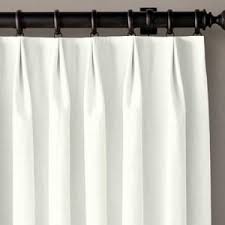 Drapery panels should be hung with drapery pins on drapery rings, not with clip rings. Tailored Pleat Megala Home