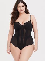 Stitchfix.com has been visited by 100k+ users in the past month Plus Size Black Mesh Strappy Bodysuit Torrid