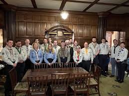 Scouts enjoy a cuppa as guests of honour in the Mayor's Parlour