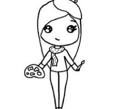 11.3.26 kawaii coloring pages pdf; How To Draw A Girl With Paint Kit And Paint Brush Special For Kids Chibi Girl Drawings Cute Girl Drawing Chibi Coloring Pages