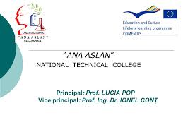 Primăria a adjudecat contractul pentru modenizarea colegiului „ana aslan de pe strada decebal către tci contractor. Principal Prof Lucia Pop Vice Principal Prof Ing Dr Ionel ConÅ£ Ana Aslan National Technical College Ppt Download