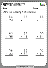 Our grade 3 multiplication worksheets start with the meaning of multiplication and follow up with lots of multiplication practice and the multiplication tables; 2 Digit By 2 Digit Multiplication Worksheets