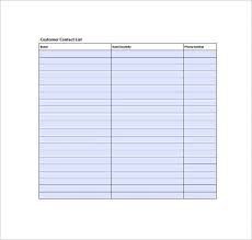 Contact List Template 12 Free Word Excel Pdf Format Free Premium Templates
