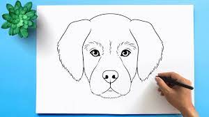 Triangles form the puppy's cute floppy ears. How To Draw A Dog Face Step By Step Easy Youtube