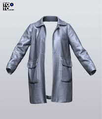 Coat With Big Pockets 3d Model In 2020 Clothes Coat Zbrush
