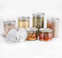 Wholesale Custom Empty Clear Plastic Jars and Food Grade Tin Cans for Candy  Cookie Cake Salad Sugar Snack Storage