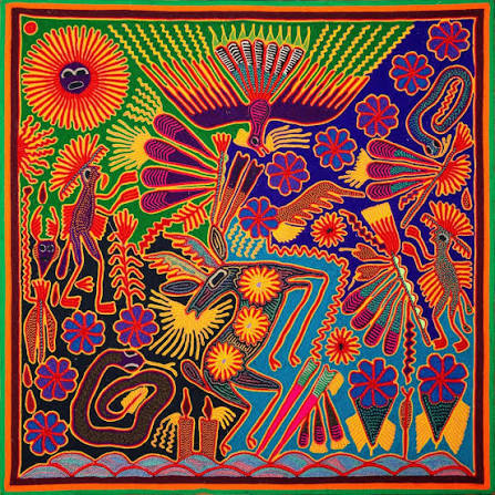 Huichol Yarn Painting Print • L-108 - Huichol Arts
