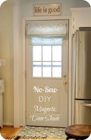 Glass sliding doors are a functional and stylish choice for any home. No Sew Diy Magnetic Fabric Door Shade Door Curtains Diy Door Coverings Diy Curtains