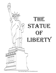 Statue of liberty coloring page. The Statue Of Liberty Coloring Page Free Printable Pdf From Primarygames