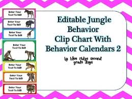 Editable Animal Behavior Chart And Editable Behavior Calendars Version 2