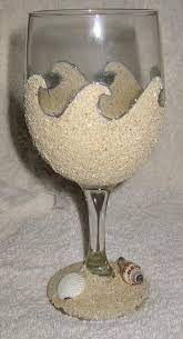 Beach Sand Wine Glass Wine Glass Crafts Glass Crafts Sand Crafts