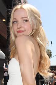 Dove Cameron Wavy Golden Blonde Face-Framing Pieces, Pinned-Back Hairstyle 