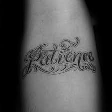 Patience inked on her left hand. What Does A Patience Tattoo Mean Body Tattoo Art