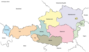 Österreich teilt sich in 9 bundesländer auf. Bundeslander Von Osterreich Und Die Hauptstadte In Der Ubersicht