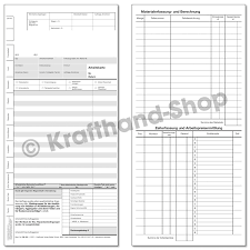 Bundeseinheitliche formulare und vordrucke (z.b. Krafthand Werkstattauftrag Online Kaufen