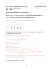 If you want to beta test it, contact me on my qtox. Final Comp344 Digital Image Processing Fall 2007 Final Examination Time Allowed 3 Hours Name Student Id Email Question 1 Question 2 Question 3 Course Hero
