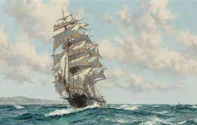 Ships that are similar to the dhow are mentioned or described in the 1001 nights including various ports where they harboured. Wallpaper Sea Wave Frigate Oil Painting Sailing Ship Images For Desktop Section Zhivopis Download