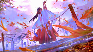 Clean, crisp images of all your favorite anime shows and movies. Desktop Wallpaper Autumn Leaves Beautiful Anime Girl Original Hd Image Picture Background 53b2a0