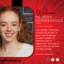 First Year Spotlight: I am Cassidy and I am so excited to be attending  UArts this fall semester! I have been a dancer for the last 15 years, and I  finally got