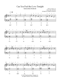 Beginner Can You Feel The Love Tonight Piano Sheet Music Can You Feel The Love Tonight By Elton John Piano Sheet Music Intermediate Level Piano Sheet Music Piano Sheet Music Free Sheet Music