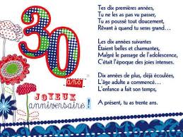 Poeme En Image Pour Un Trentenaire Texte Carte Anniversaire Carte Anniversaire 30 Ans Joyeux Anniversaire 30 Ans