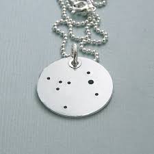 Canis Major Hand Pierced Constellation Necklace Sterling Silver Sirius Dog Star Constellation Necklace Hand Piercing Constellations