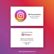 Apps like instagram, twitter, and linkedin allow us to. Download Instagram Business Card Template Coreldraw Design Download Free Cdr Vector Stock Images Tutorials Tips Tricks
