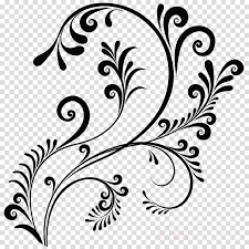 Drawing line art gambar bunga png pngwave. Black And White Flower Clipart Ornament Flower Design Transparent Clip Art