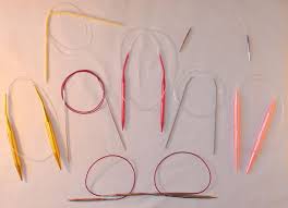 Circular knitting needles with long length cords inbetween the needles are also good for knitting large blankets and afghans because the stitches can stay on the cord in between the needles. File Circular Knitting Needles Jpg Wikimedia Commons