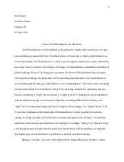 Can you complete these passages from martin luther king jr.'s 'letter from birmingham jail'? Letter From Birmingham Jail Discussion Questions Letter From Birmingham Jail Discussion Questions Work In Teams Using The Text Of Letter From Course Hero